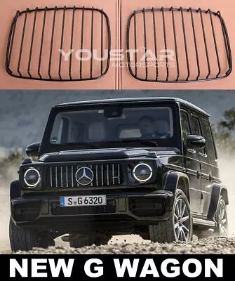 UK STOCK 2 Headlight Guard Grill For Mercedes 2019 > W463 G Class G350 G500 G550 • $193.89